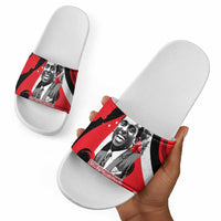 Stokely Carmichael Slide Sandals Abstract Design Black Power Text Civil Rights Activist - Wonder Print Shop