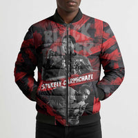 Stokely Carmichael Bomber Puffer Jacket Graphic Design Black Power Quote Powerful Speech Civil Rights - Wonder Print Shop