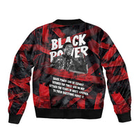 Stokely Carmichael Sleeve Zip Bomber Jacket Graphic Design Black Power Quote Powerful Speech Civil Rights - Wonder Print Shop