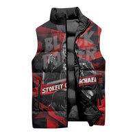 Stokely Carmichael Sleeveless Puffer Jacket Graphic Design Black Power Quote Powerful Speech Civil Rights - Wonder Print Shop