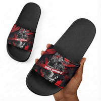 Stokely Carmichael Slide Sandals Graphic Design Black Power Quote Powerful Speech Civil Rights - Wonder Print Shop