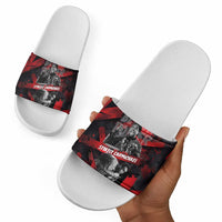 Stokely Carmichael Slide Sandals Graphic Design Black Power Quote Powerful Speech Civil Rights - Wonder Print Shop