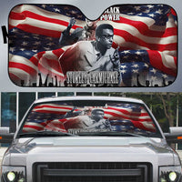 Stokely Carmichael Auto Sun Shade American Flag Background Black Power Quote Civil Rights Leader Powerful Speech - Wonder Print Shop