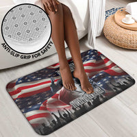 Stokely Carmichael Bathroom Set American Flag Background Black Power Quote Civil Rights Leader Powerful Speech - Wonder Print Shop