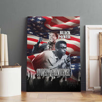 Stokely Carmichael Canvas Wall Art American Flag Background Black Power Quote Civil Rights Leader Powerful Speech - Wonder Print Shop
