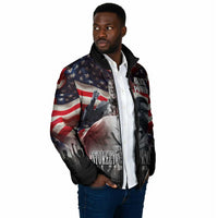 Stokely Carmichael Padded Jacket American Flag Background Black Power Quote Civil Rights Leader Powerful Speech - Wonder Print Shop