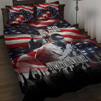 Stokely Carmichael Quilt Bed Set American Flag Background Black Power Quote Civil Rights Leader Powerful Speech - Wonder Print Shop