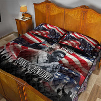 Stokely Carmichael Quilt Bed Set American Flag Background Black Power Quote Civil Rights Leader Powerful Speech - Wonder Print Shop