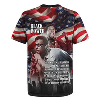 Stokely Carmichael Rugby Jersey American Flag Background Black Power Quote Civil Rights Leader Powerful Speech - Wonder Print Shop