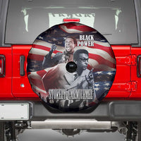 Stokely Carmichael Spare Tire Cover American Flag Background Black Power Quote Civil Rights Leader Powerful Speech - Wonder Print Shop