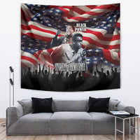 Stokely Carmichael Tapestry American Flag Background Black Power Quote Civil Rights Leader Powerful Speech - Wonder Print Shop