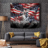 Stokely Carmichael Tapestry American Flag Background Black Power Quote Civil Rights Leader Powerful Speech - Wonder Print Shop