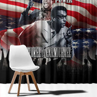 Stokely Carmichael Window Curtain American Flag Background Black Power Quote Civil Rights Leader Powerful Speech - Wonder Print Shop