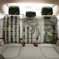 Deer Skull Camouflage Back Car Seat Cover American Hunting Culture in Forest Green and Earth Tones