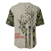 Deer Skull Camouflage Baseball Jersey American Hunting Culture in Forest Green and Earth Tones