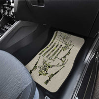 Deer Skull Camouflage Car Mats American Hunting Culture in Forest Green and Earth Tones