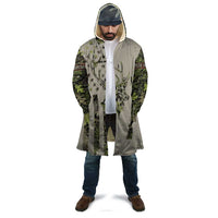 Deer Skull Camouflage Cloak American Hunting Culture in Forest Green and Earth Tones