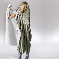 Deer Skull Camouflage Hooded Blanket American Hunting Culture in Forest Green and Earth Tones