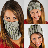 Deer Skull Camouflage Neck Gaiter American Hunting Culture in Forest Green and Earth Tones