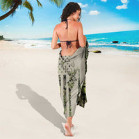 Deer Skull Camouflage Sarong American Hunting Culture in Forest Green and Earth Tones
