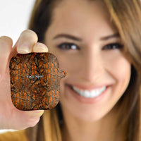Personalized Deer Hunter AirPods Case Antler Outline and Autumn Camouflage Hunting