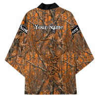 Personalized Deer Hunter Kimono Antler Outline and Autumn Camouflage Hunting