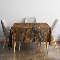 Personalized Deer Hunter Tablecloth Antler Outline and Autumn Camouflage Hunting