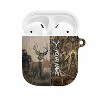 Personalized Born to Hunt AirPods Case Deer Hunting Lacing Detail and Camo Traditional