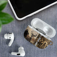 Personalized Born to Hunt AirPods Case Deer Hunting Lacing Detail and Camo Traditional