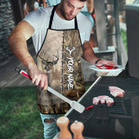Personalized Born to Hunt Apron Deer Hunting Lacing Detail and Camo Traditional