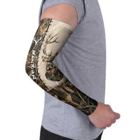Personalized Born to Hunt Arm Sleeves Deer Hunting Lacing Detail and Camo Traditional
