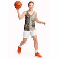 Personalized Born to Hunt Basketball Jersey Deer Hunting Lacing Detail and Camo Traditional