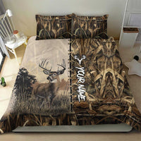 Personalized Born to Hunt Bedding Set Deer Hunting Lacing Detail and Camo Traditional