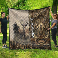 Personalized Born to Hunt Quilt Deer Hunting Lacing Detail and Camo Traditional