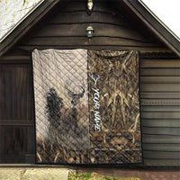 Personalized Born to Hunt Quilt Deer Hunting Lacing Detail and Camo Traditional