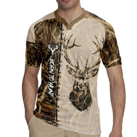 Personalized Born to Hunt Rugby Jersey Deer Hunting Lacing Detail and Camo Traditional