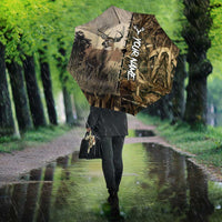 Personalized Born to Hunt Umbrella Deer Hunting Lacing Detail and Camo Traditional