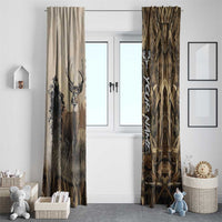 Personalized Born to Hunt Window Curtain Deer Hunting Lacing Detail and Camo Traditional
