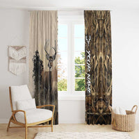 Personalized Born to Hunt Window Curtain Deer Hunting Lacing Detail and Camo Traditional