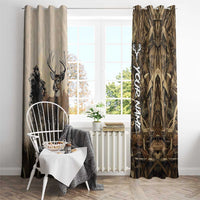 Personalized Born to Hunt Window Curtain Deer Hunting Lacing Detail and Camo Traditional