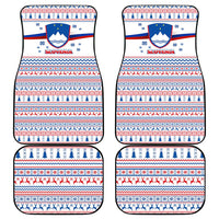 Slovenian Winter Car Mats Ljubljana Dragon with Nordic Snowflakes and Alpine Vibes