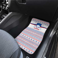 Slovenian Winter Car Mats Ljubljana Dragon with Nordic Snowflakes and Alpine Vibes