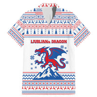 Slovenian Winter Family Matching Mermaid Dress and Hawaiian Shirt Ljubljana Dragon with Nordic Snowflakes and Alpine Vibes