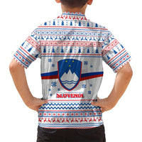 Slovenian Winter Family Matching Puletasi and Hawaiian Shirt Ljubljana Dragon with Nordic Snowflakes and Alpine Vibes