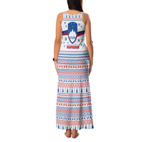 Slovenian Winter Family Matching Tank Maxi Dress and Hawaiian Shirt Ljubljana Dragon with Nordic Snowflakes and Alpine Vibes