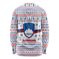 Slovenian Winter Long Sleeve Shirt Ljubljana Dragon with Nordic Snowflakes and Alpine Vibes