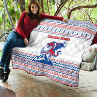 Slovenian Winter Quilt Ljubljana Dragon with Nordic Snowflakes and Alpine Vibes