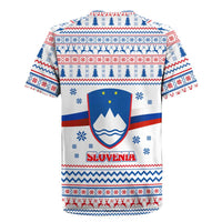 Slovenian Winter Rugby Jersey Ljubljana Dragon with Nordic Snowflakes and Alpine Vibes