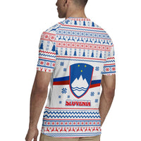Slovenian Winter Rugby Jersey Ljubljana Dragon with Nordic Snowflakes and Alpine Vibes