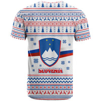 Slovenian Winter T Shirt Ljubljana Dragon with Nordic Snowflakes and Alpine Vibes